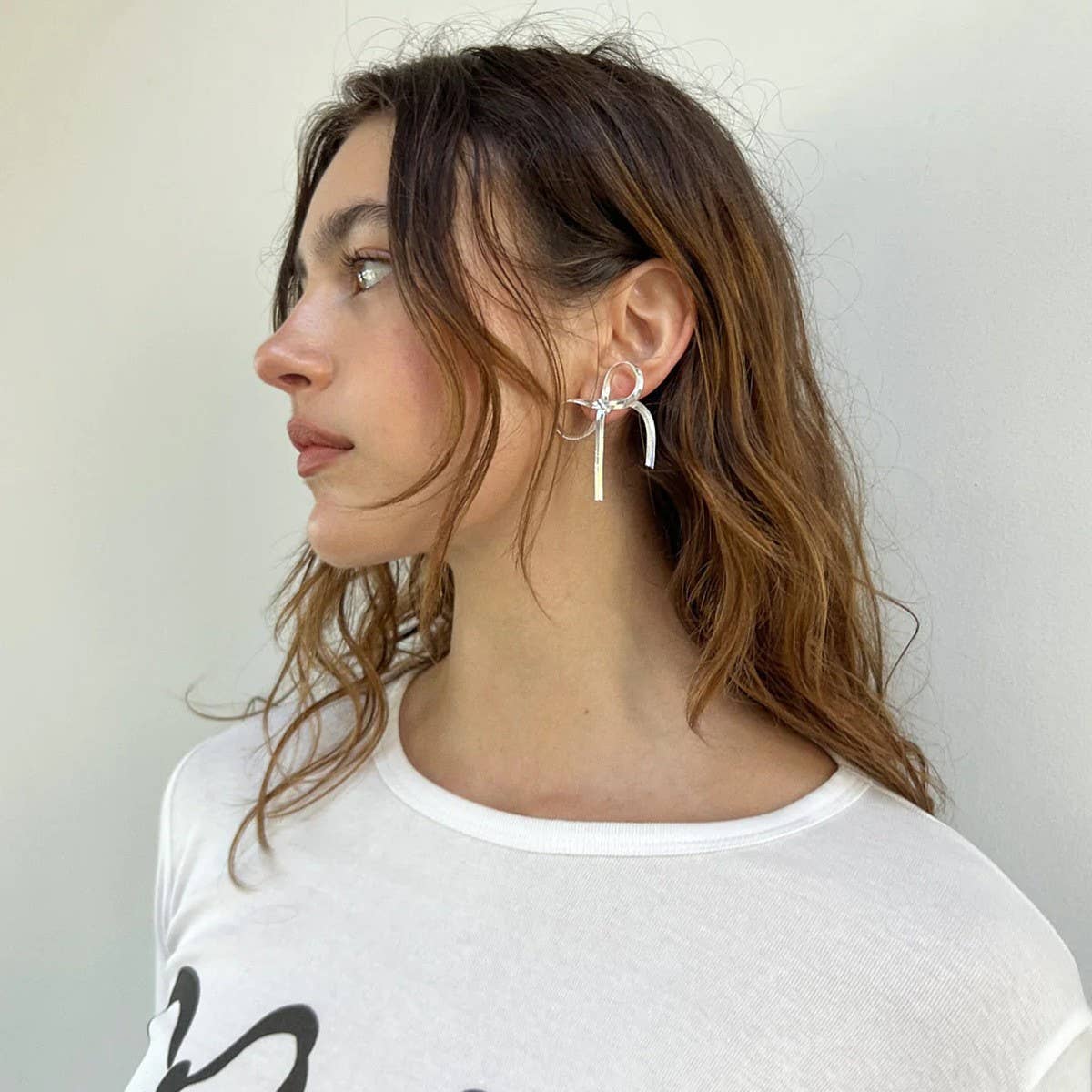 PERSONALIZED ALL-MATCH 18K GOLD BOW EARRINGS_CWASC1655