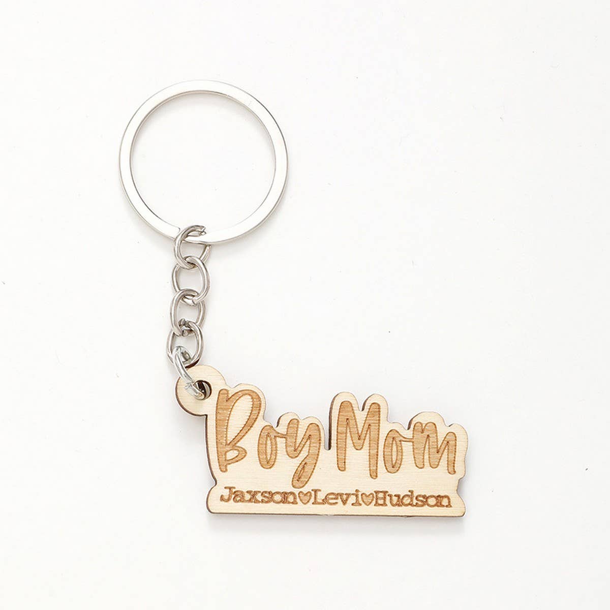 LASER ENGRAVED WOODEN KEYCHAIN