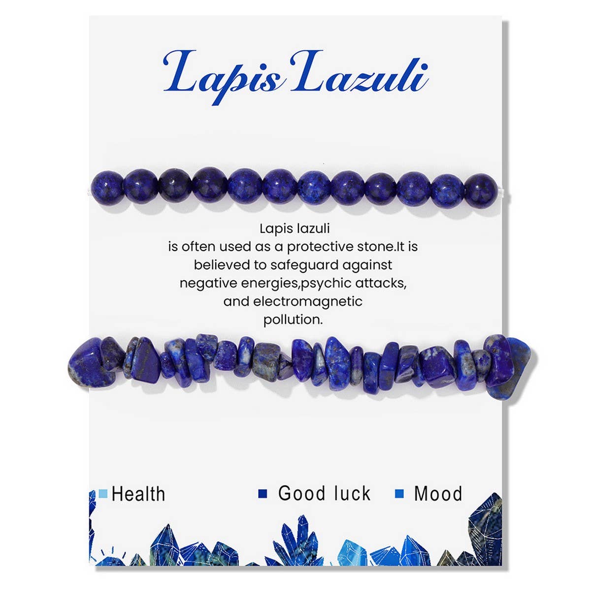 CWAJE4220_IRREGULAR GRAVEL BEADS 2-PIECE BEADED BRACELET
