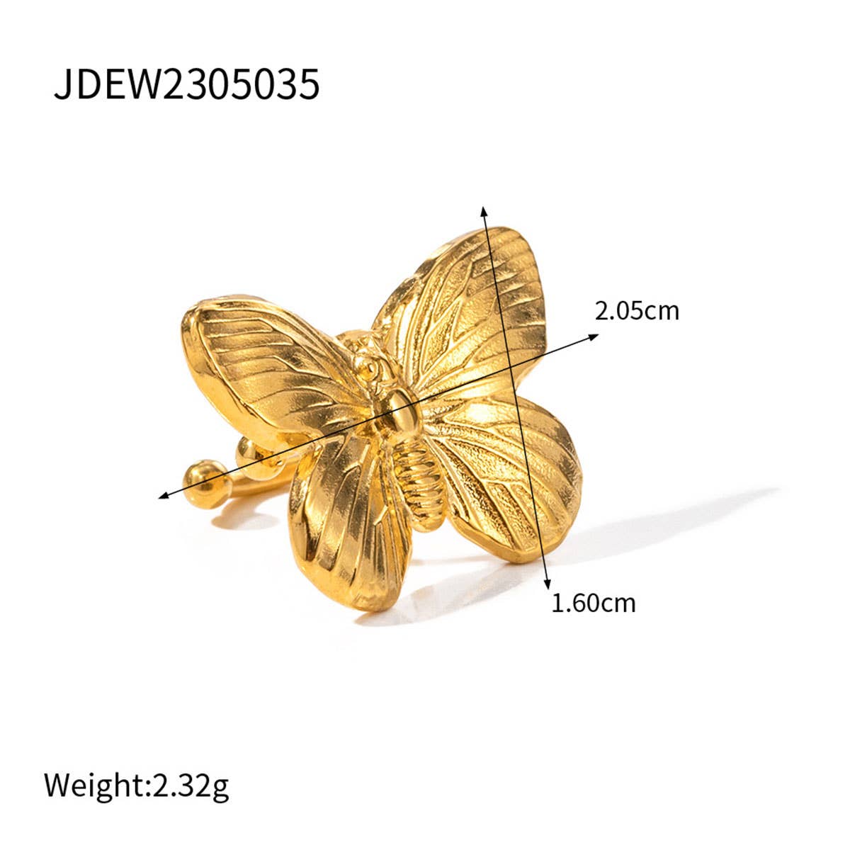 VINTAGE BUTTERFLY NECKLACE EARRINGS RING SET