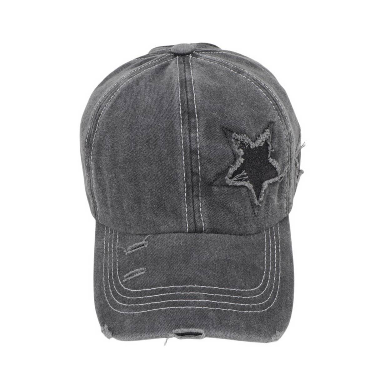 Women's Star Sequin Baseball Cap, Sun Hat CWAH1126