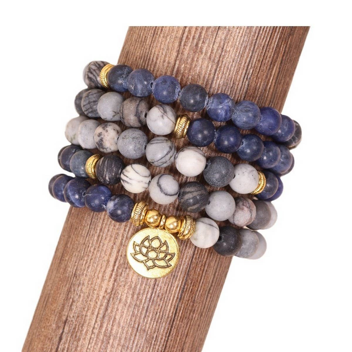 108 BLUE VEIN NETWORK STONE BEADED BRACELET_CWAJE3924