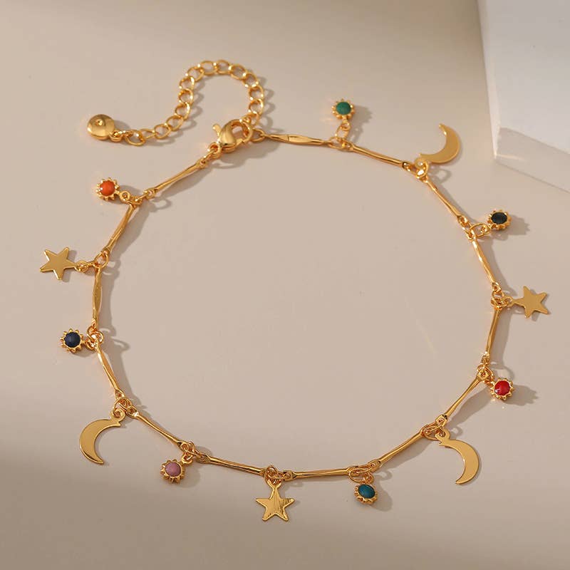 Oil-dripping craft handcrafted ankle bracelet