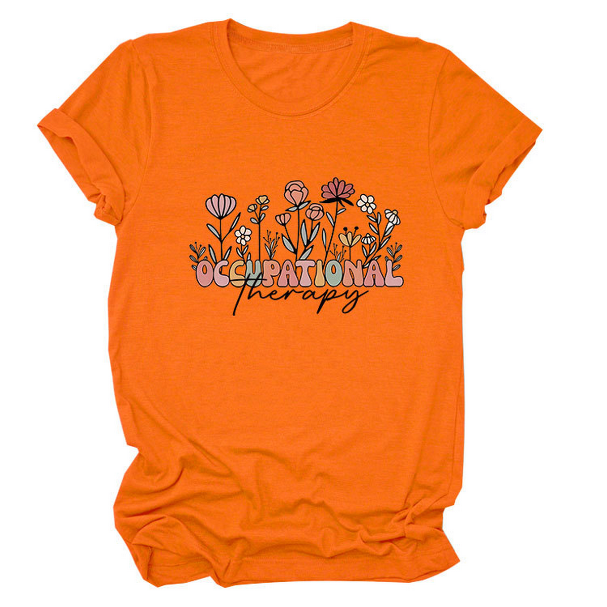 Casual Crew Neck Tee ??Occupational Therapy Theme_CWTTS1531