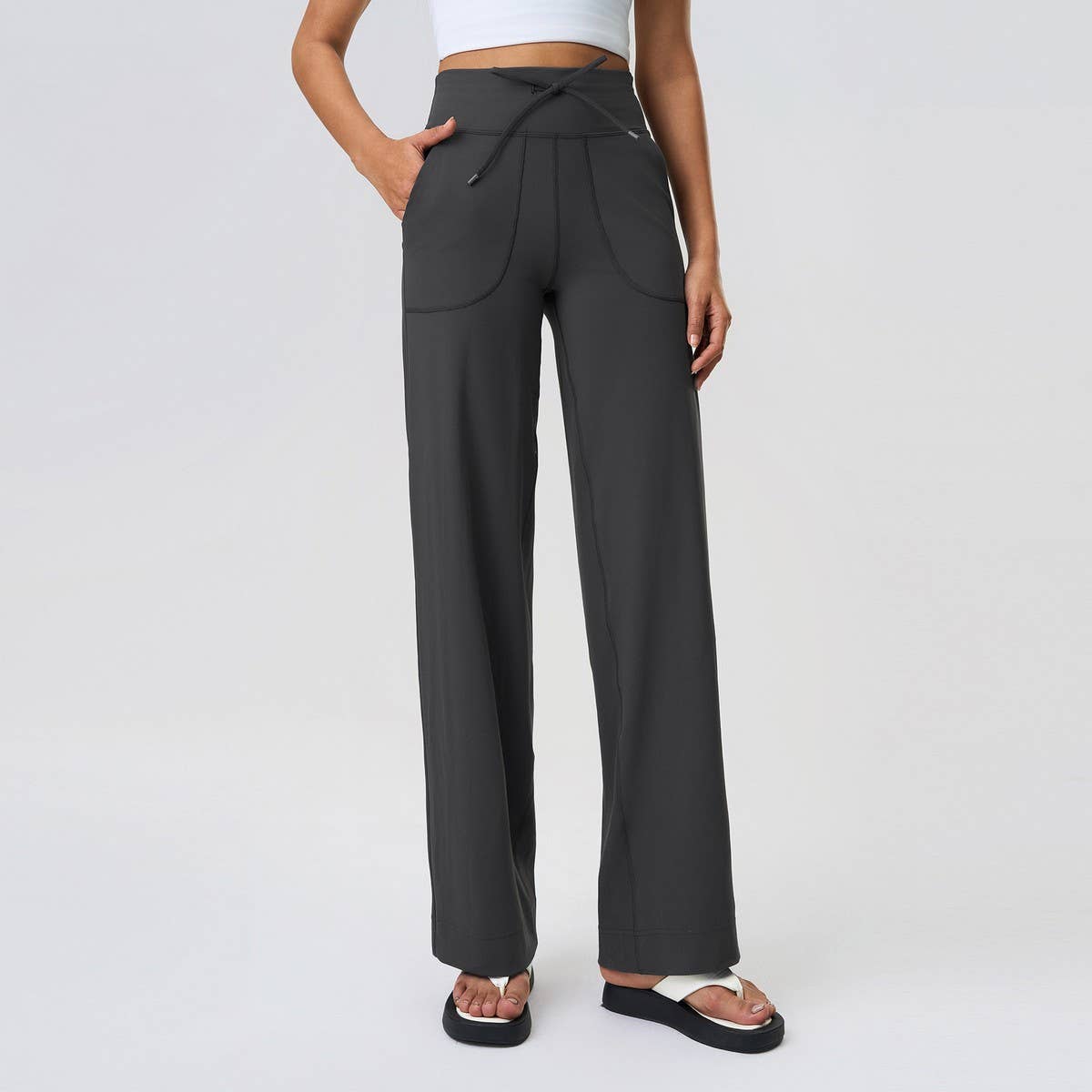 Zero Feel Wide-Leg Yoga Pants with Pockets_CWMM8402