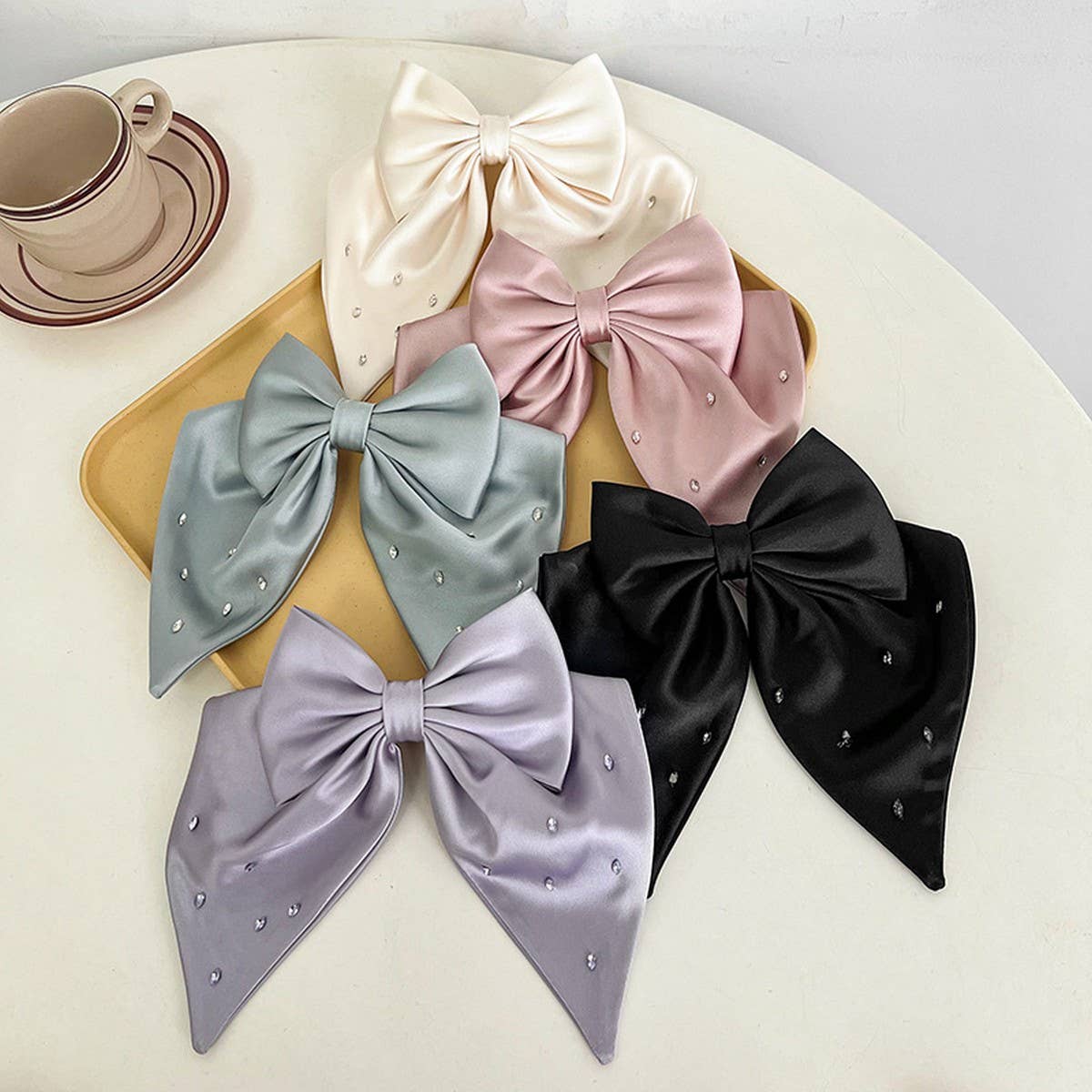 BOW RHINESTONE HAIRPINS_CWAHA1176