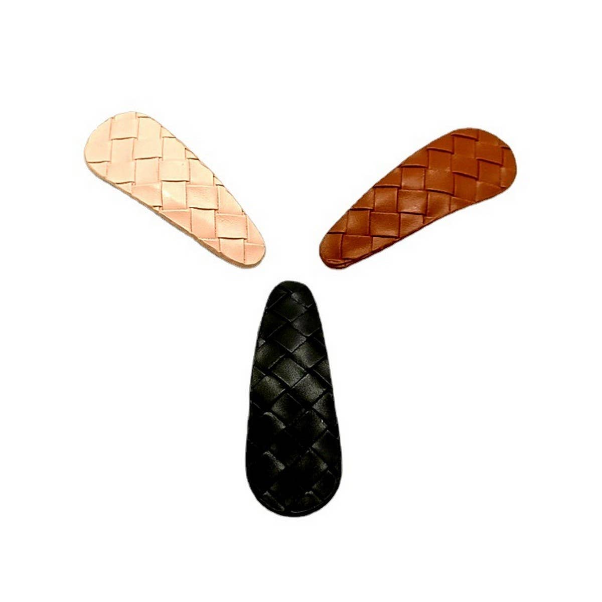 Minimalist Boho Woven PU Leather Side Hair Clip