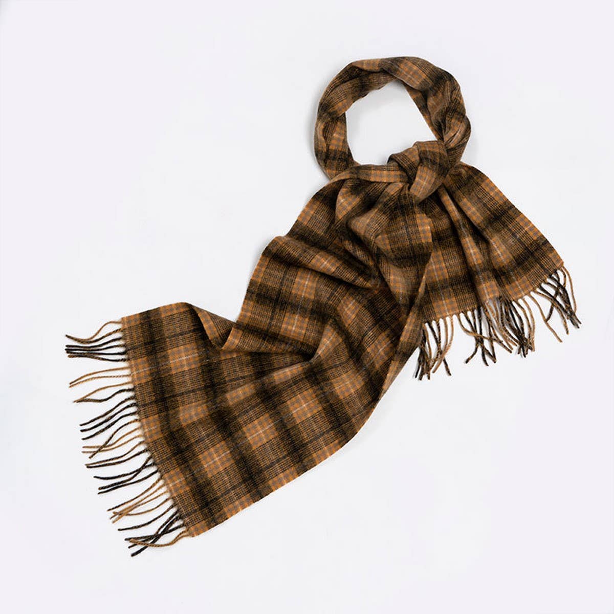 100% Wool Plaid Scarf - Unisex Warm Winter Wrap_CWASC2346