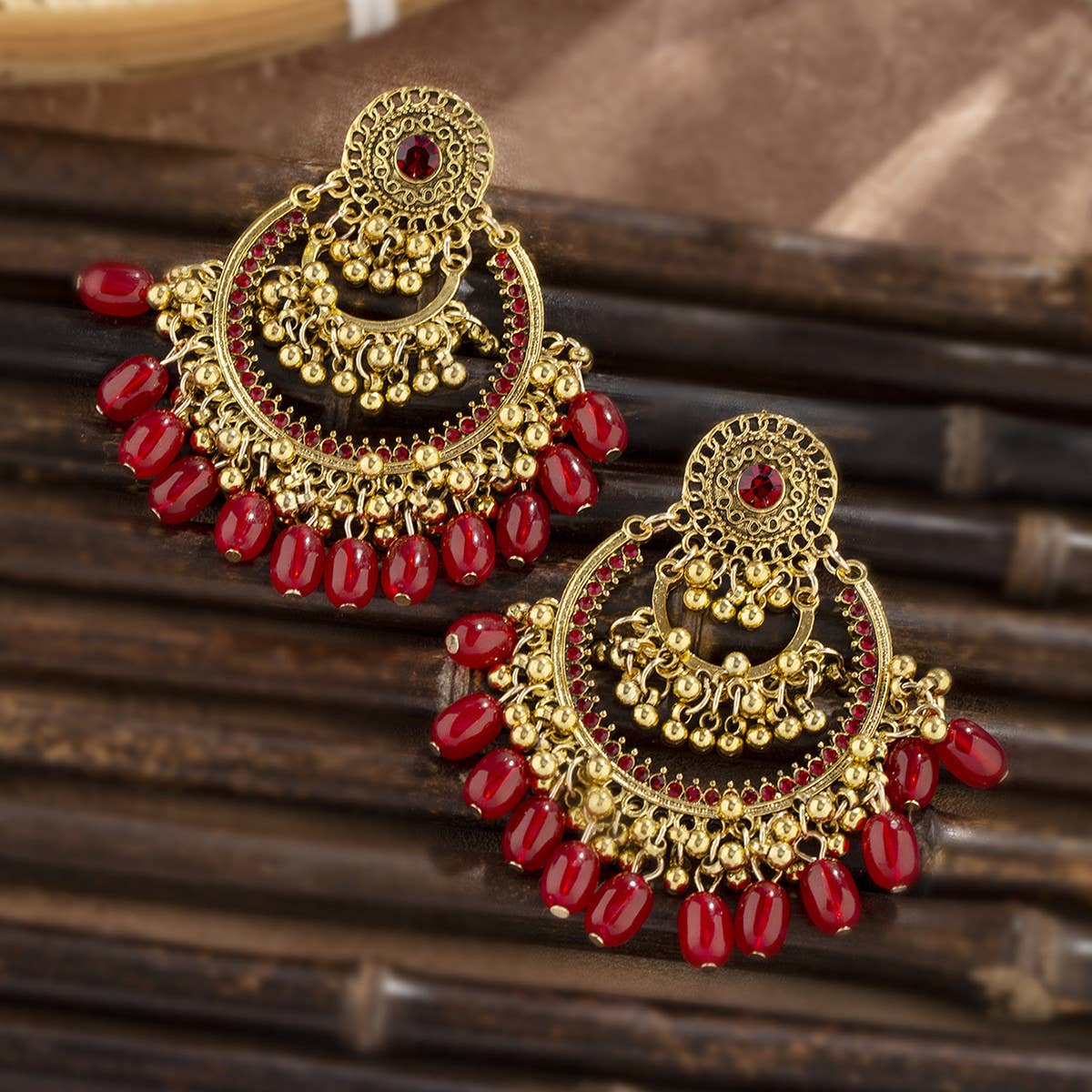 VINTAGE BOHEMIAN HOLLOW TASSEL EARRINGS