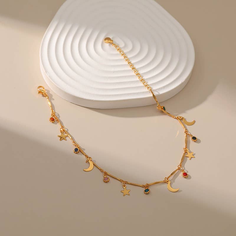 Oil-dripping craft handcrafted ankle bracelet