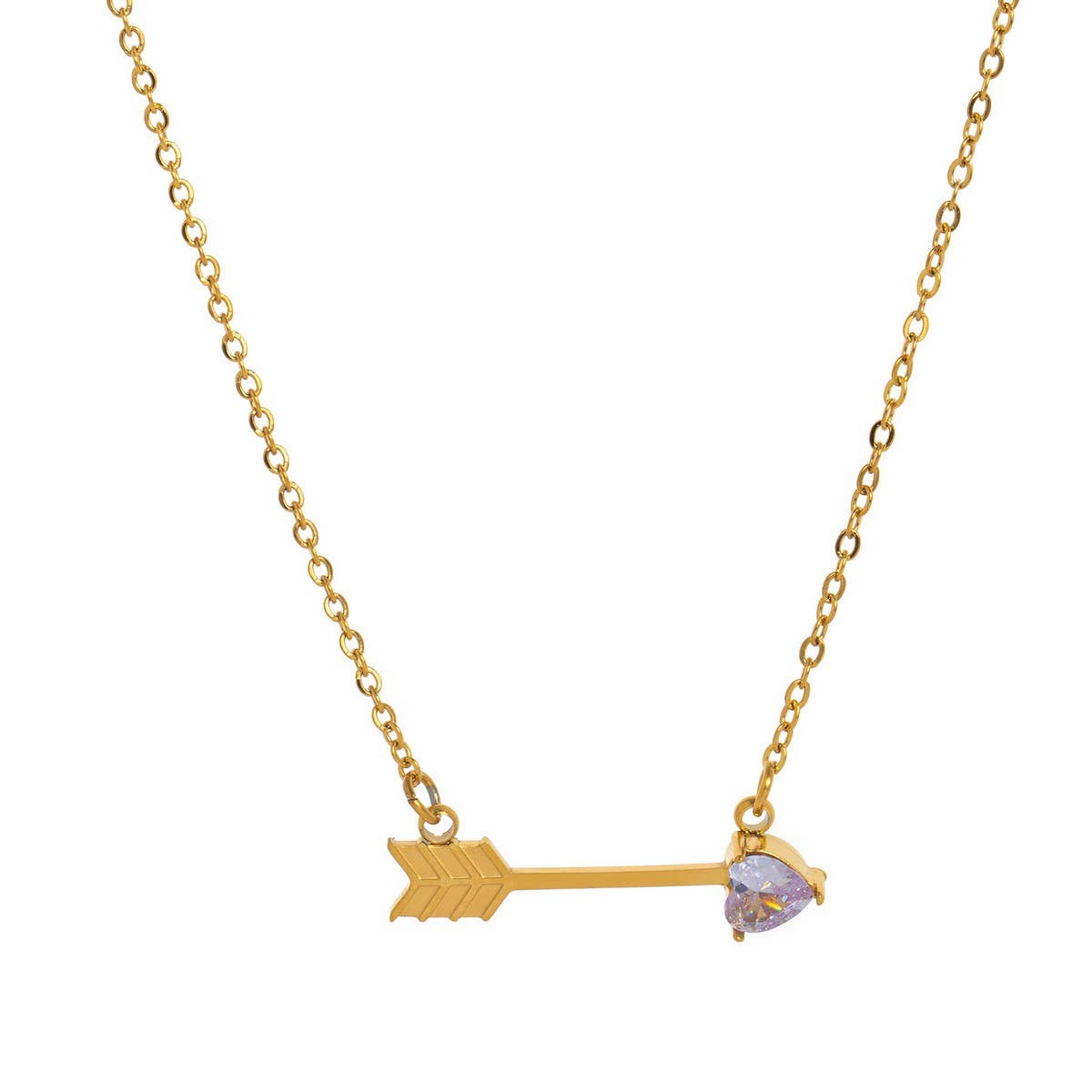 Colorful creative heart-piercing pendant necklace