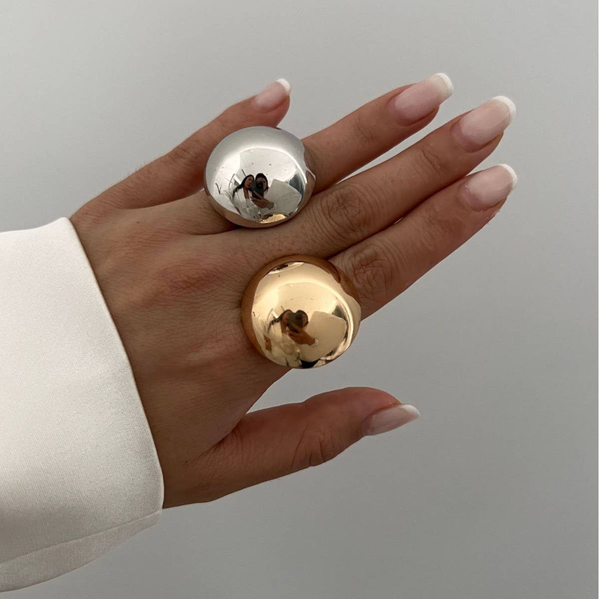 SIMPLE IRREGULAR HAND ORNAMENTS NICHE RING_CWMM3243