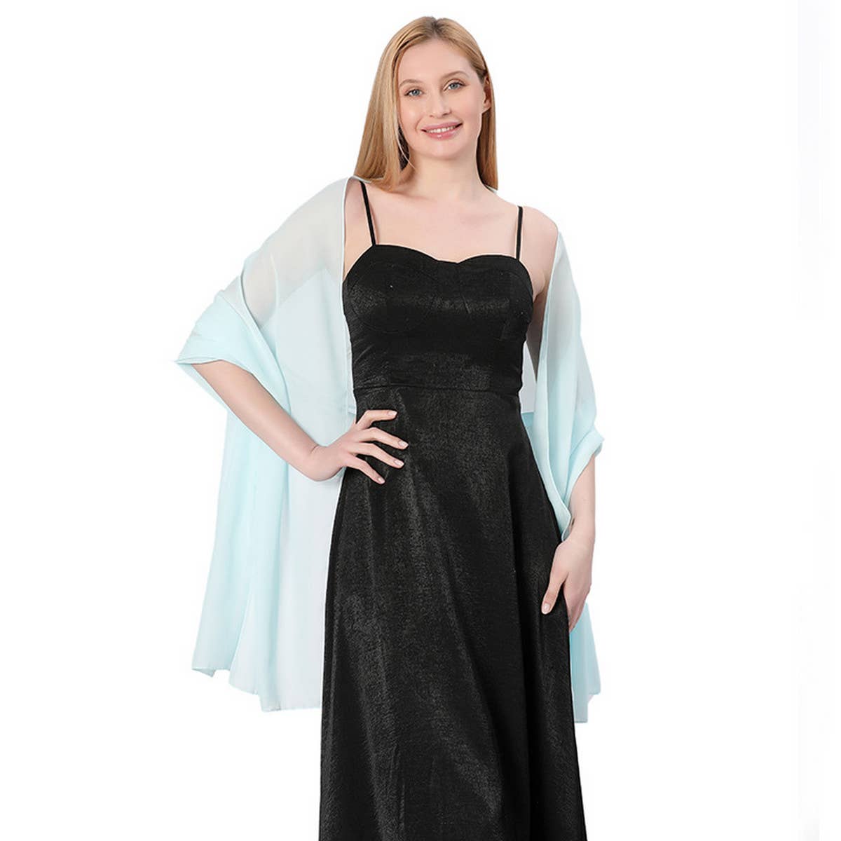 WOMEN SOLID COLOR EVENING SHAWL