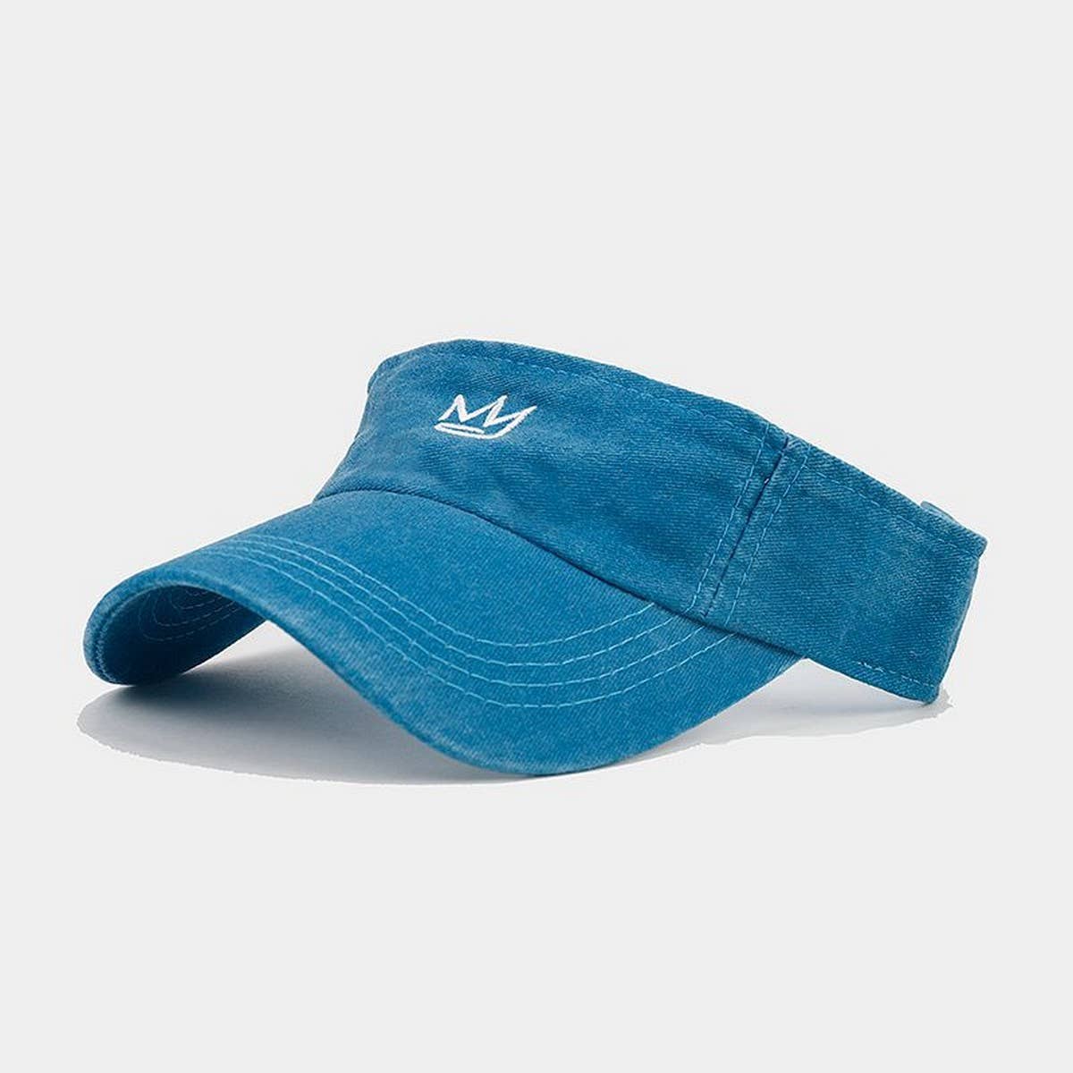 Crown Embroidered Visor Cap - Summer Sun Hat_CWAH3310