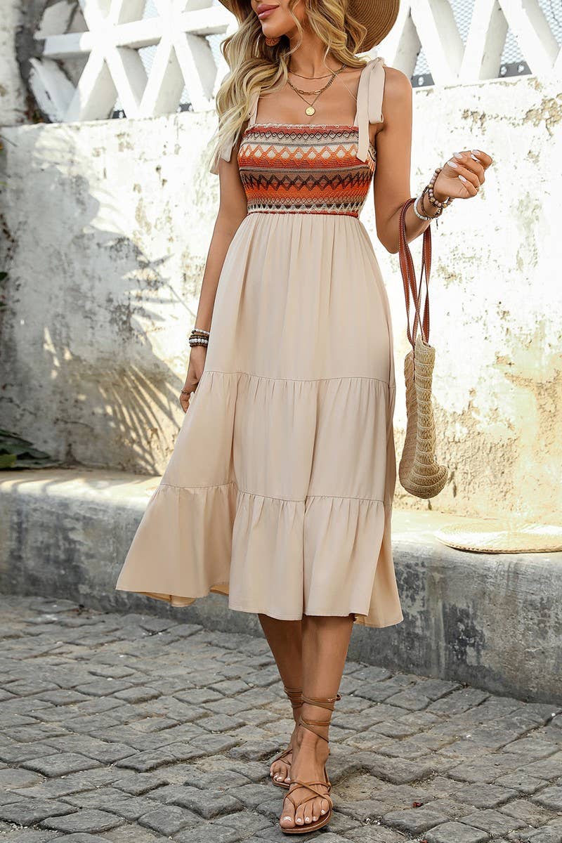 CWDMD4954_SUMMER BOHO ETHNIC PRINT A-LINE SLIP DRESS
