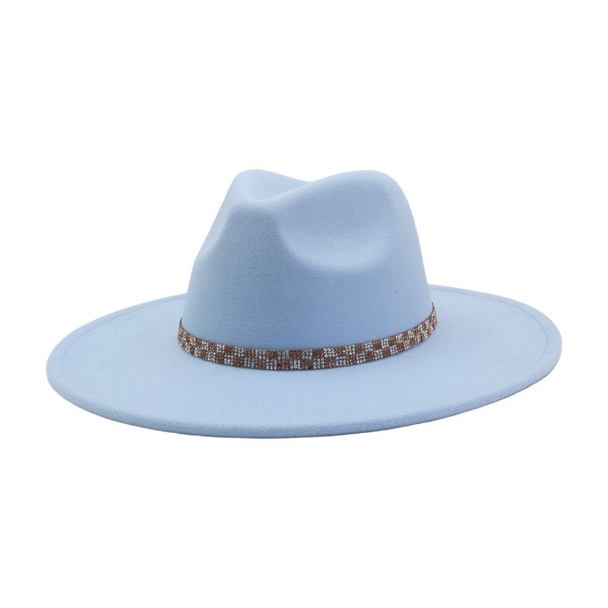 Ethnic Style Wool Blend Fedora Hat Men & Women_CWAH04379