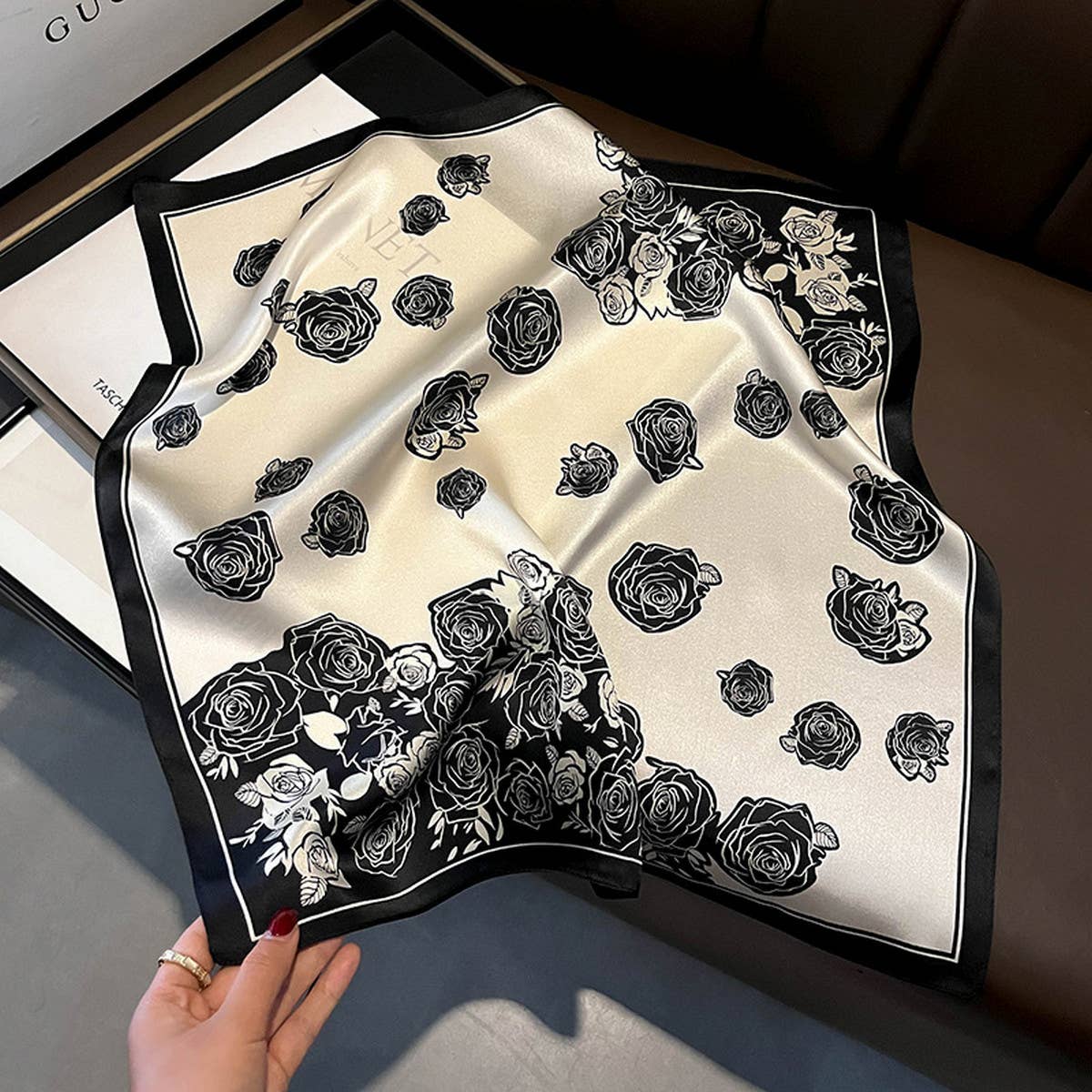 Silk Square Scarf - Mulberry Silk, Elegant Design