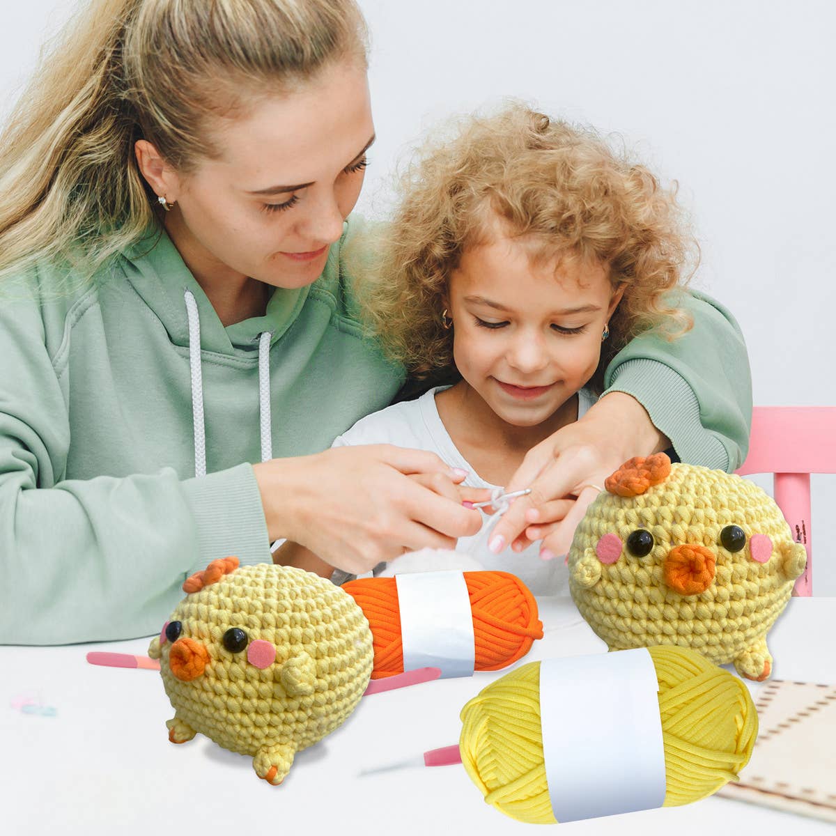 HANDMADE CHICKEN DOLL CROCHET MATERIAL KIT