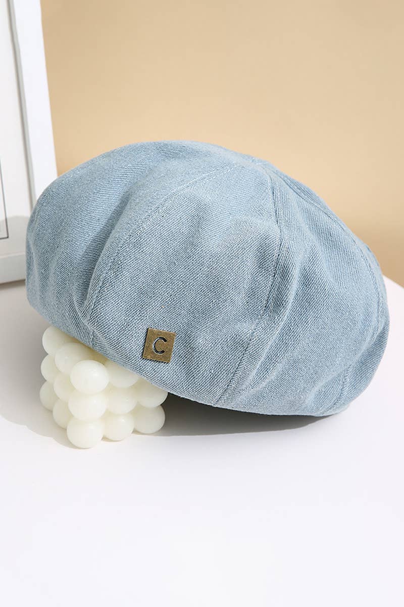 DENIM FASHION BERET CAP_CWAH0484