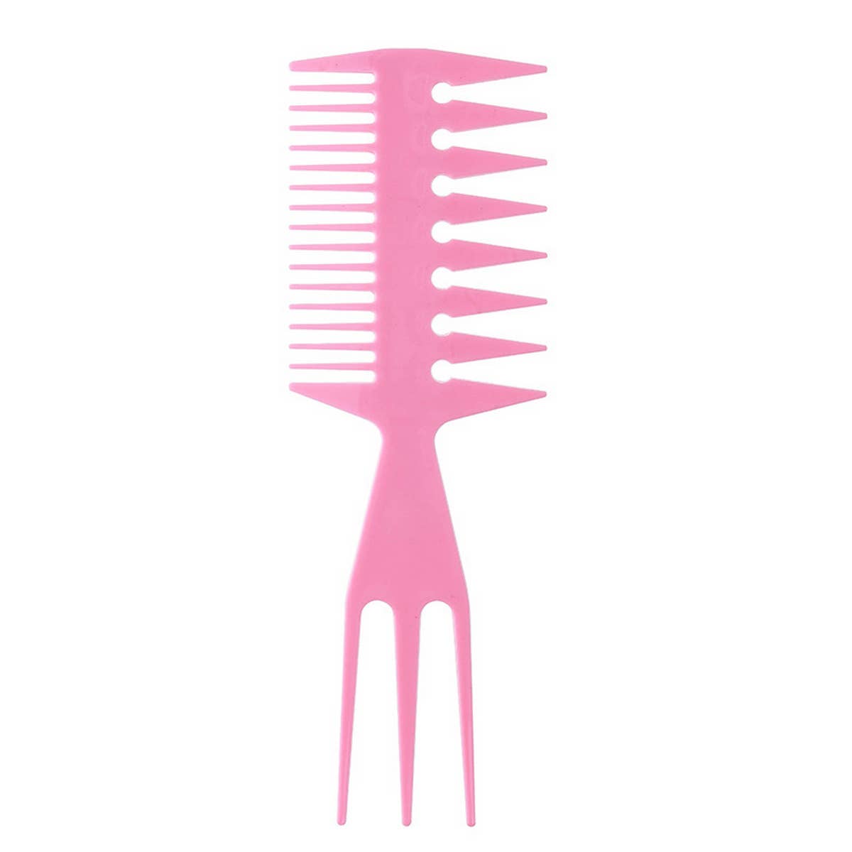 THREE-PRONGED LARGE-TOOTH WIDE-TOOTH TEXTURED COMB