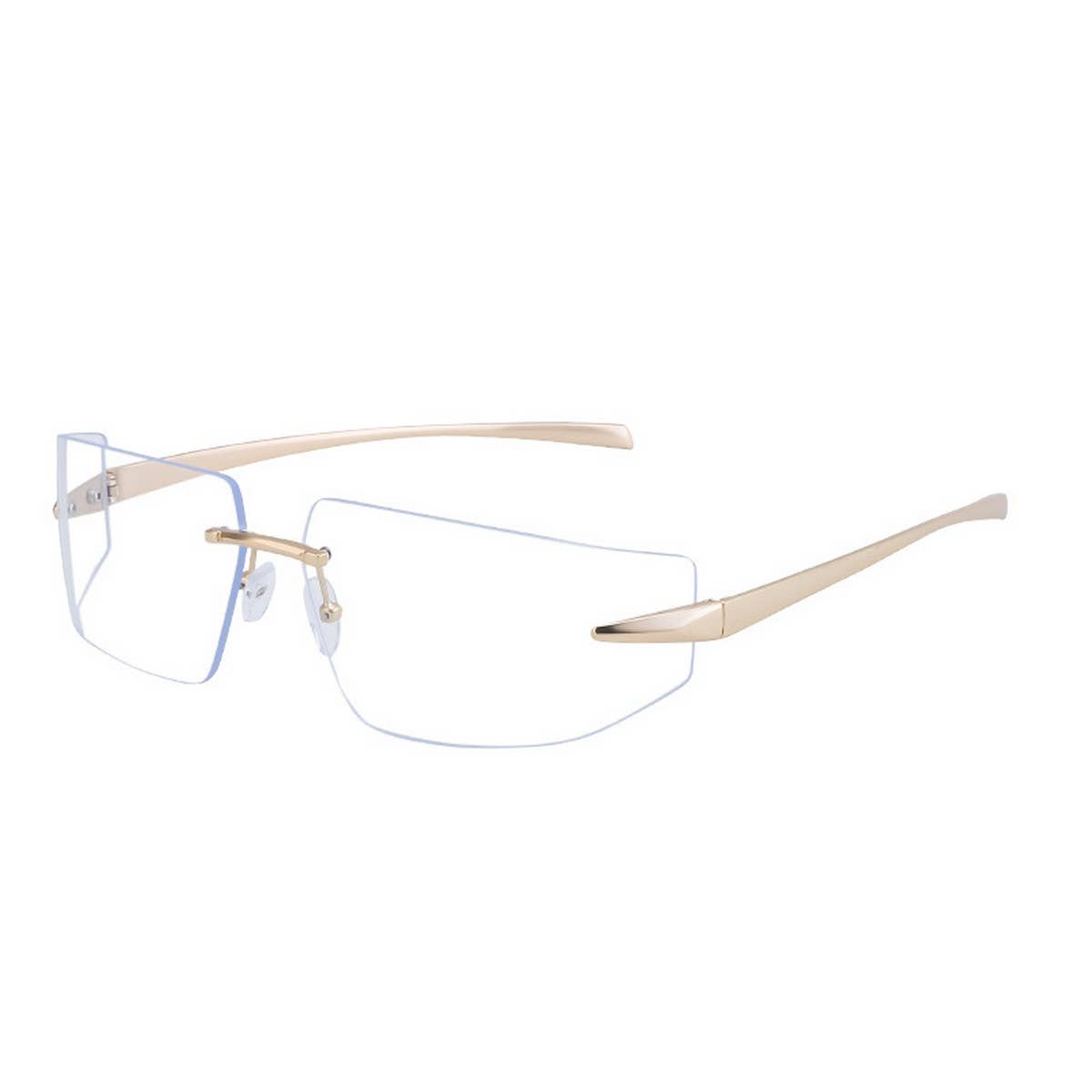 FASHION FRAMELESS DIAMOND-CUT SUNGLASSES_CWASG0658
