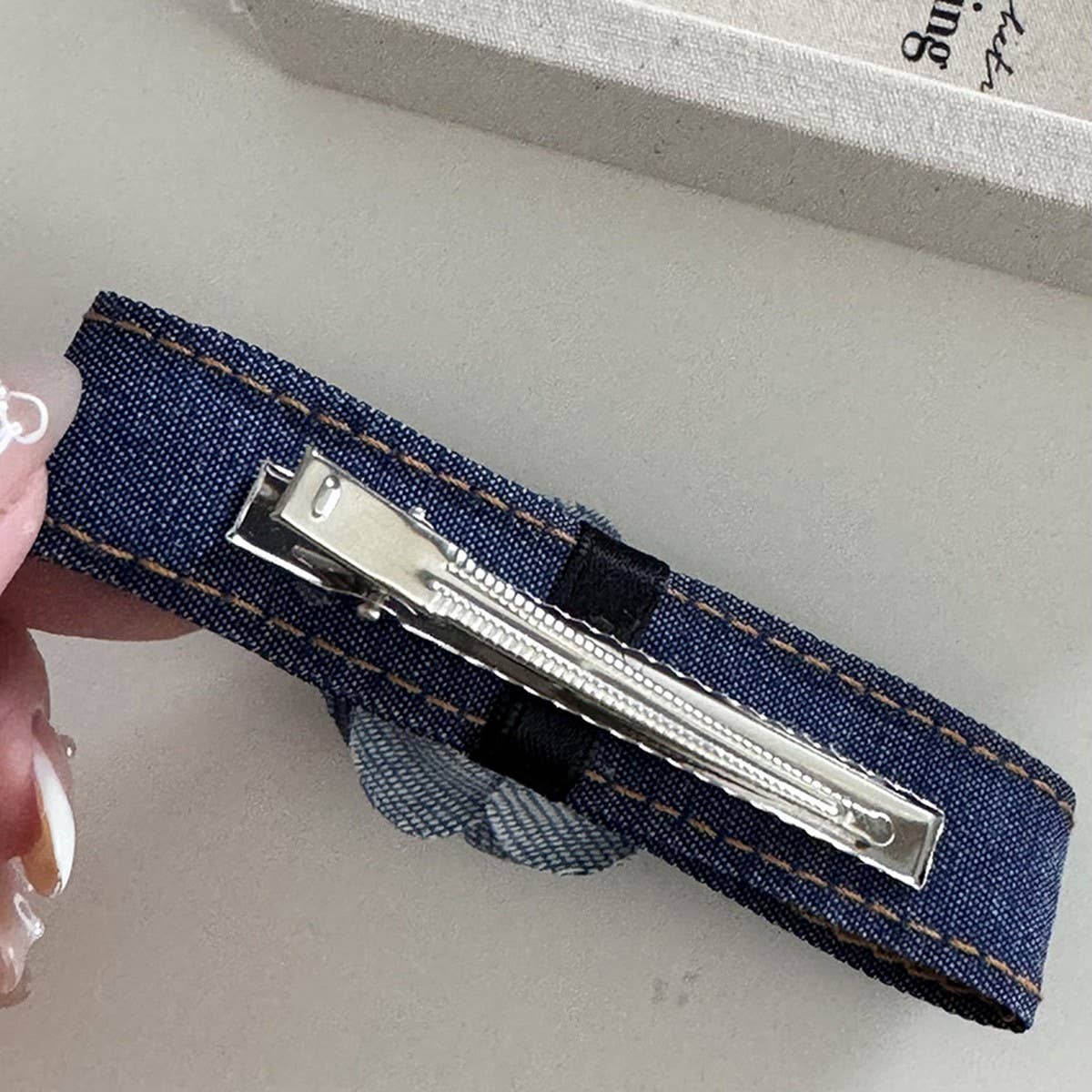 NEW RETRO DENIM CAMELLIA HAIRPIN FOR WOMEN