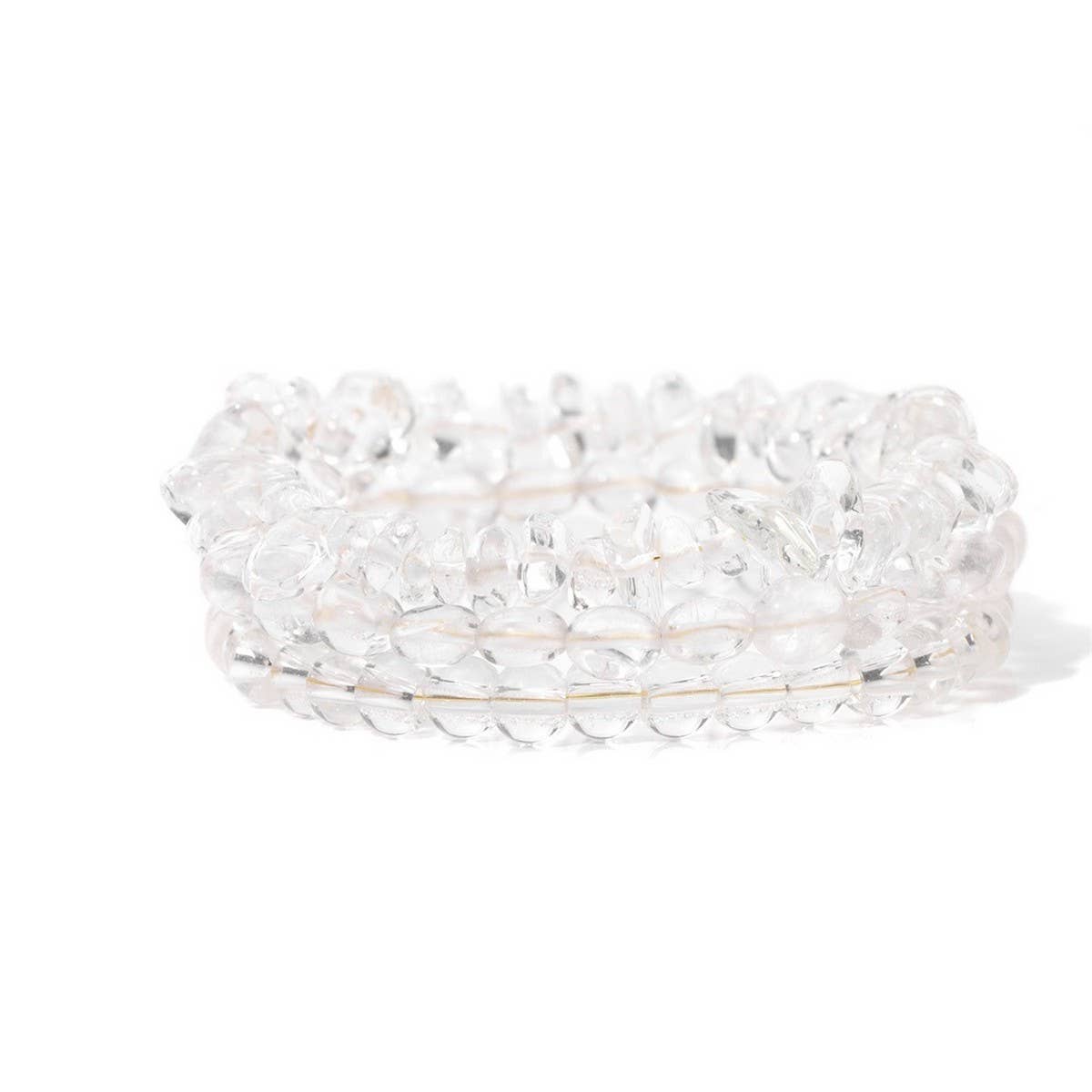 CWAJE4300_CANDY COLORED GRAVEL FASHION LAYERED BRACELET