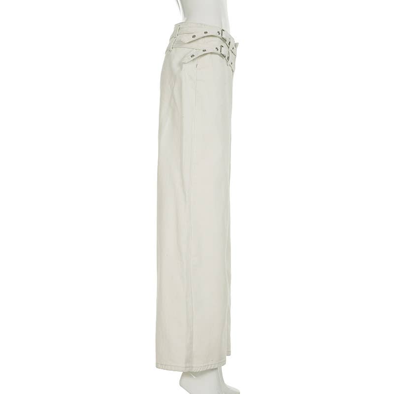 Workwear three-dimensional pocket straight pants