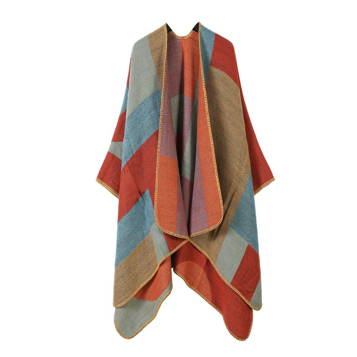 FAUX CASHMERE SHAWL WARM DOUBLE-SIDED CLOAK