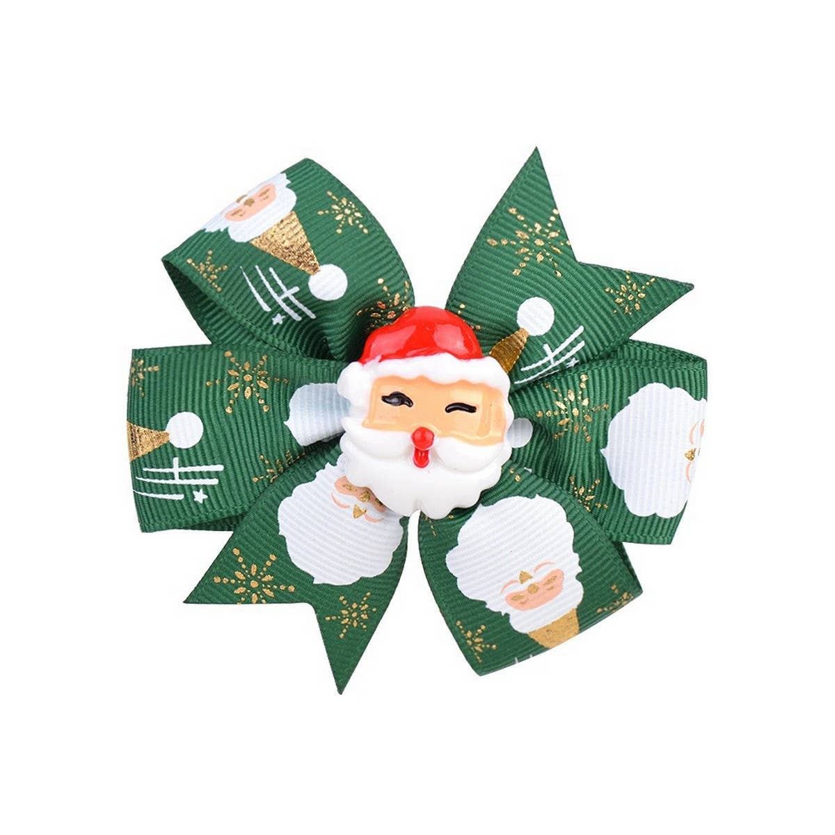 Baby Holiday Bow Hair Clip with Ribbon Tail_CWAHA6700