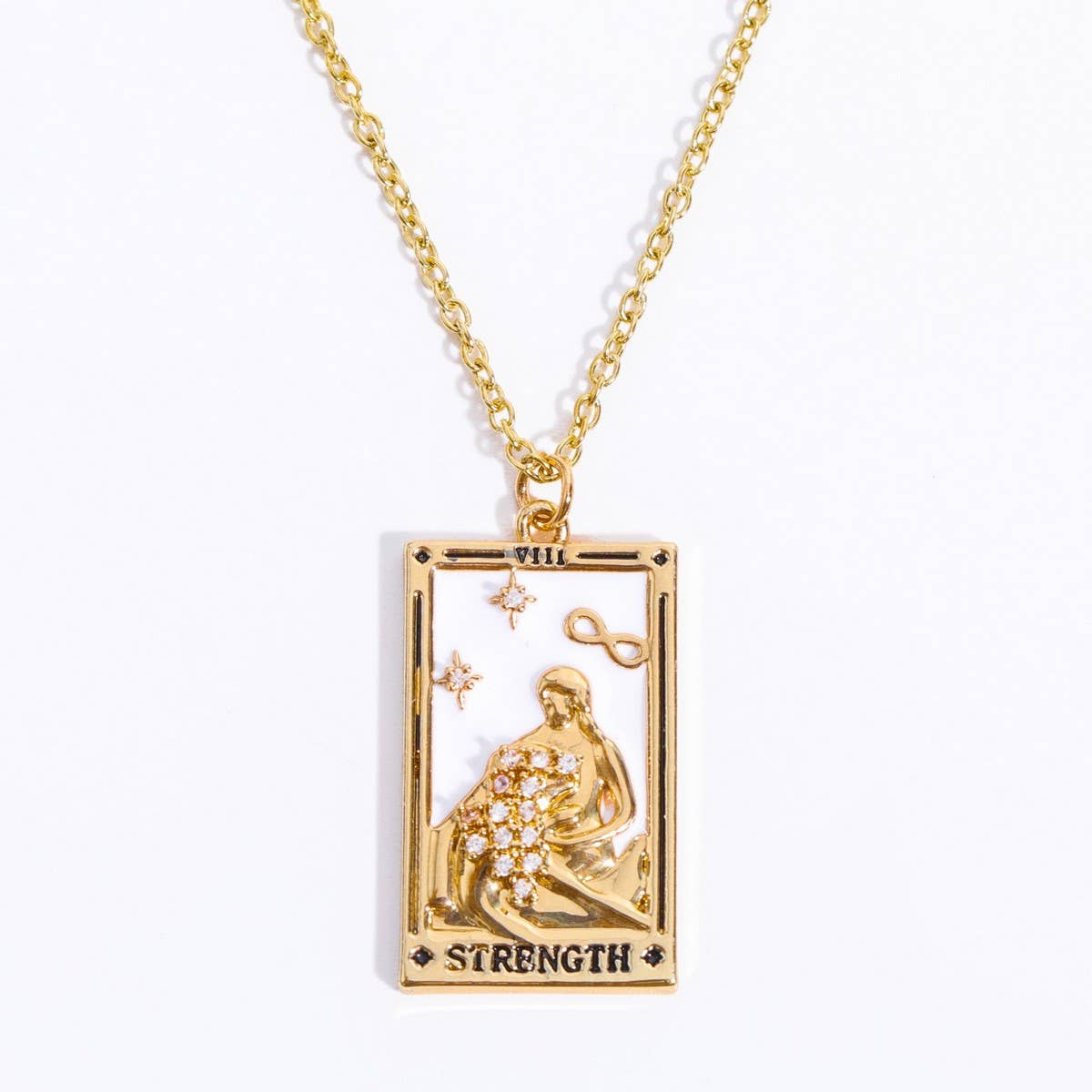 NEW RETRO DIAMOND DROP OIL SQUARE NECKLACE
