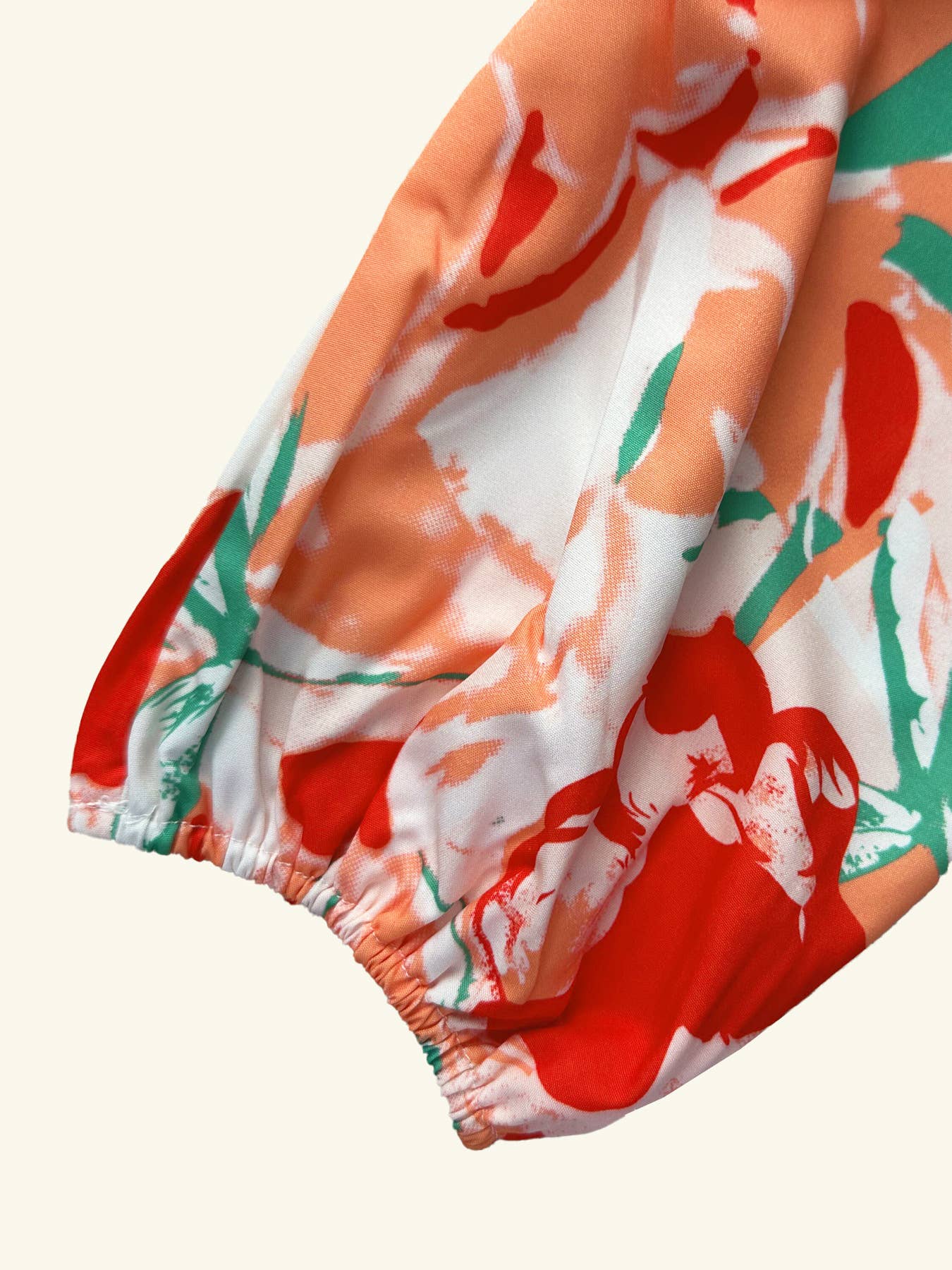 Floral printed long V-neck casual dress