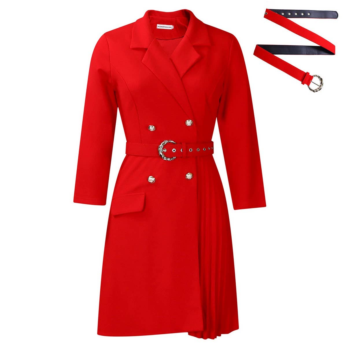HIGH WAIST FASHIONABLE WAIST MID-LENGTH SUIT DRESS