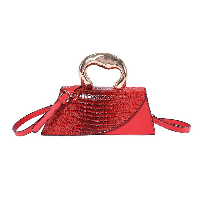 Stone-patterned retro crossbody small square bag