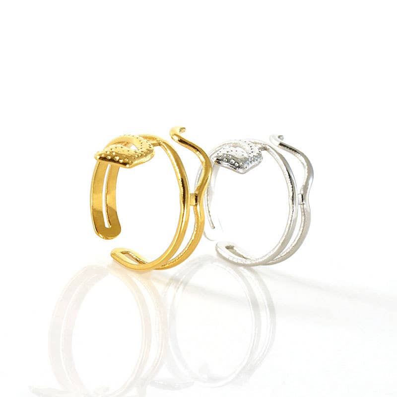 18K STAINLESS STEEL COLD WIND SNAKE RING