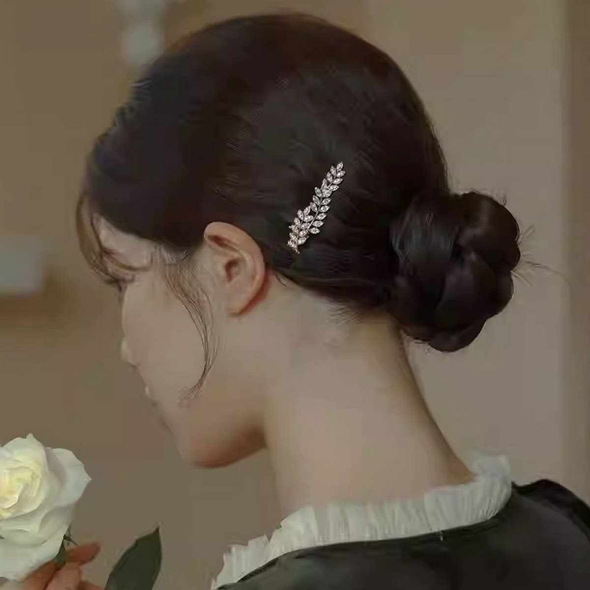 SIDE BANGS CLIP STRAIGHT CLIP ZIRCON HAIRPIN
