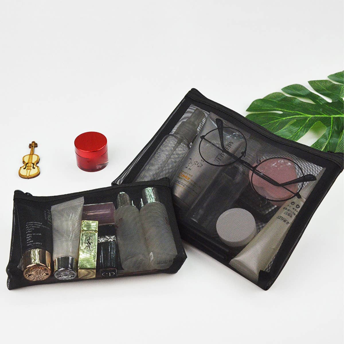 FASHION PORTABLE TRANSPARENT GAUZE COSMETIC BAG_CWAB1091
