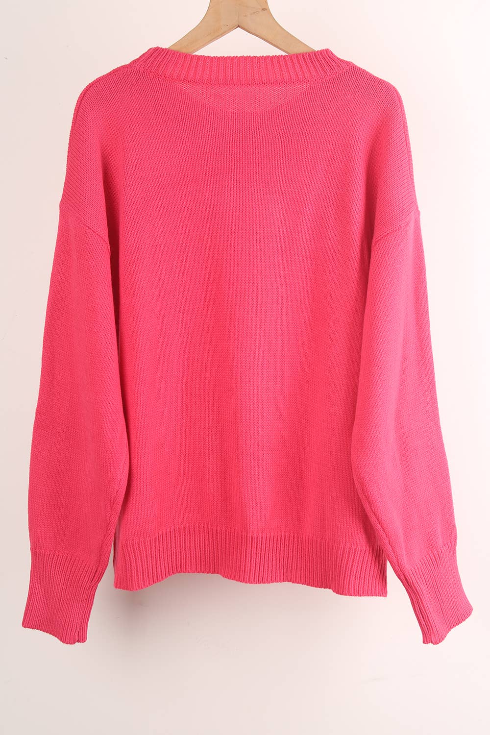 FLORAL SWEATER LOOSE CREW-NECK SWEATER