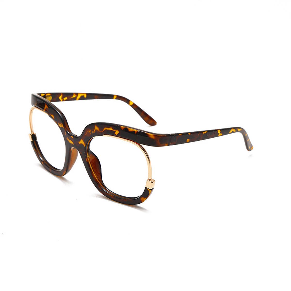 WOMEN ROUND-FRAMED GLASSES WITH LARGE FRAMES