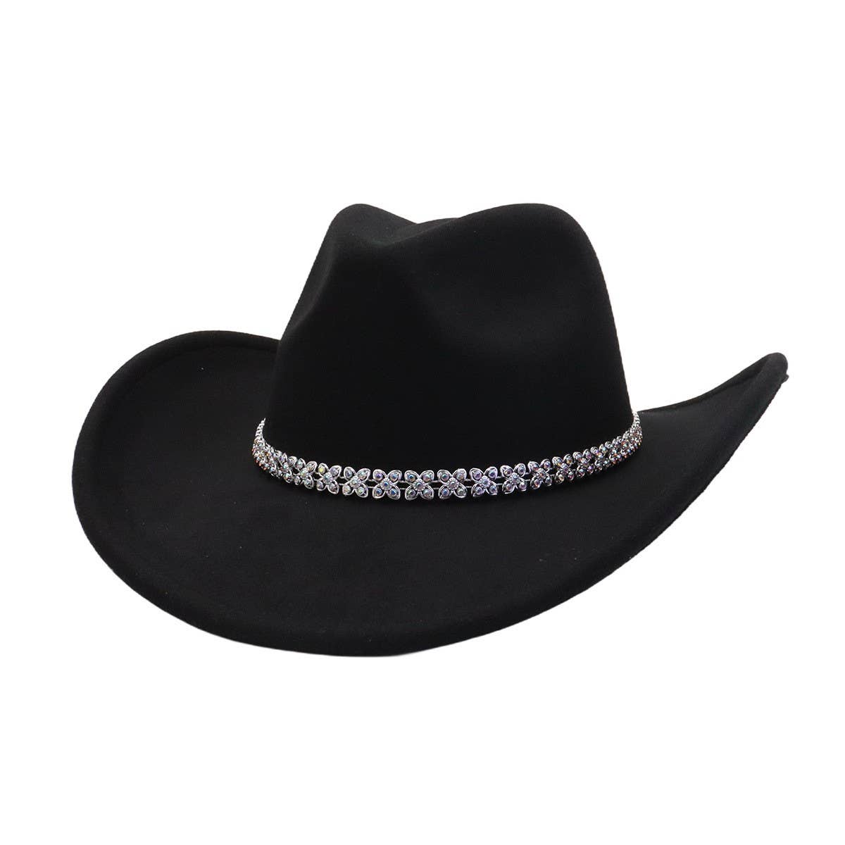Ethnic Style Felt Cowboy Fedora Hat_CWAH04435
