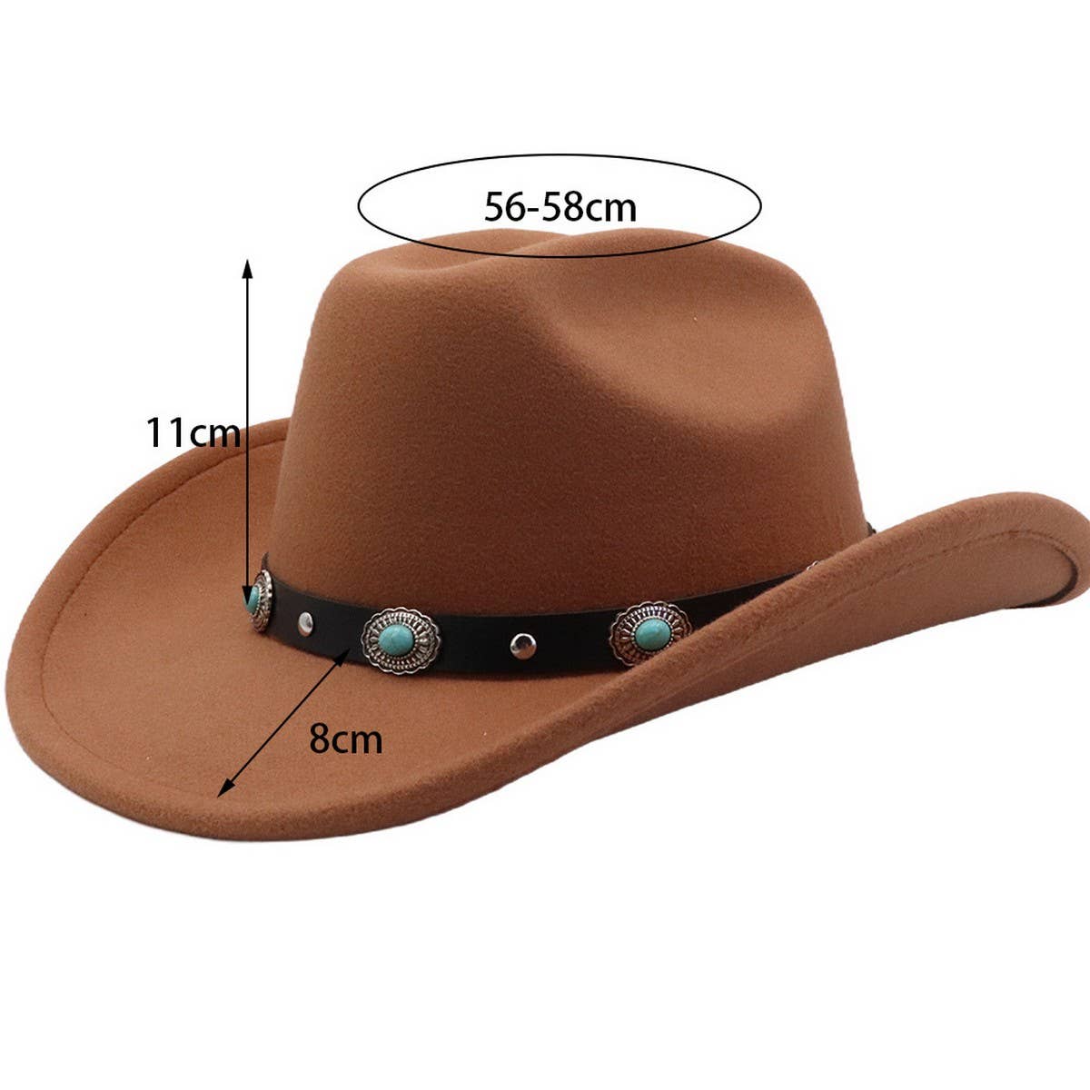 Couple¡¯s Polyester Cowboy Jazz Hat Ethnic Style_CWAH04384