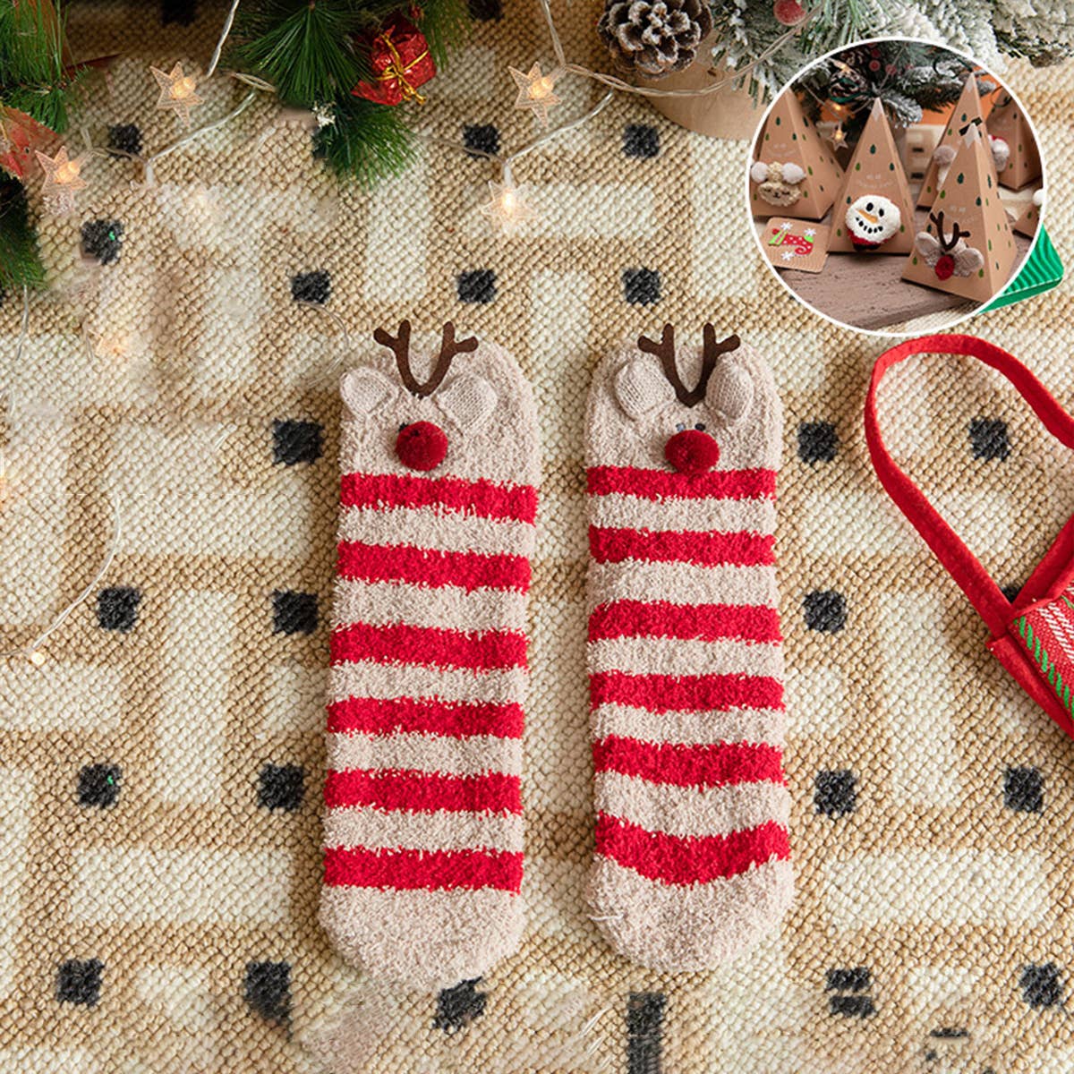 THICK CHRISTMAS SOCKS WITH GIFT BOX