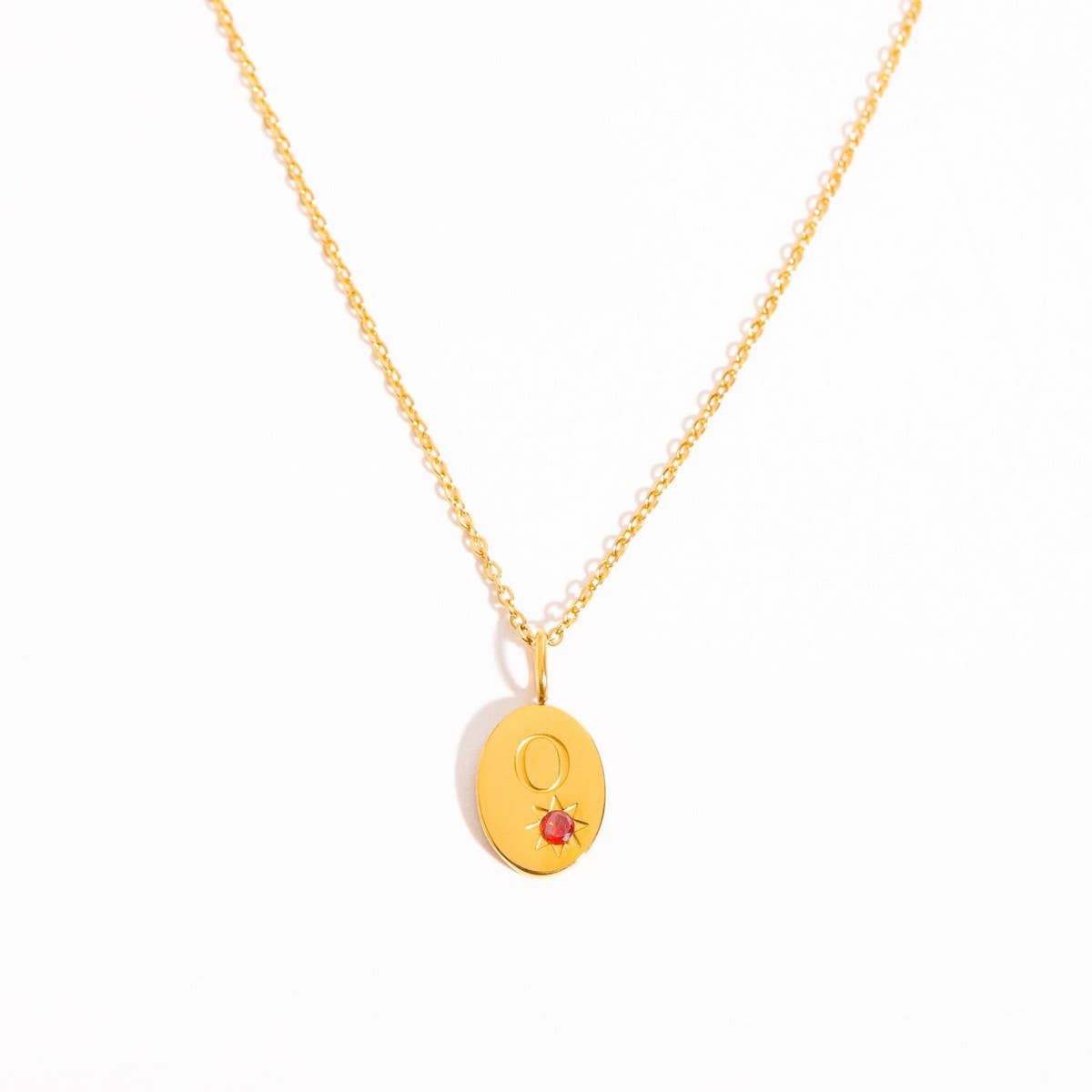 Stainless steel 26 letter zircon pendant necklace_CWMM5536