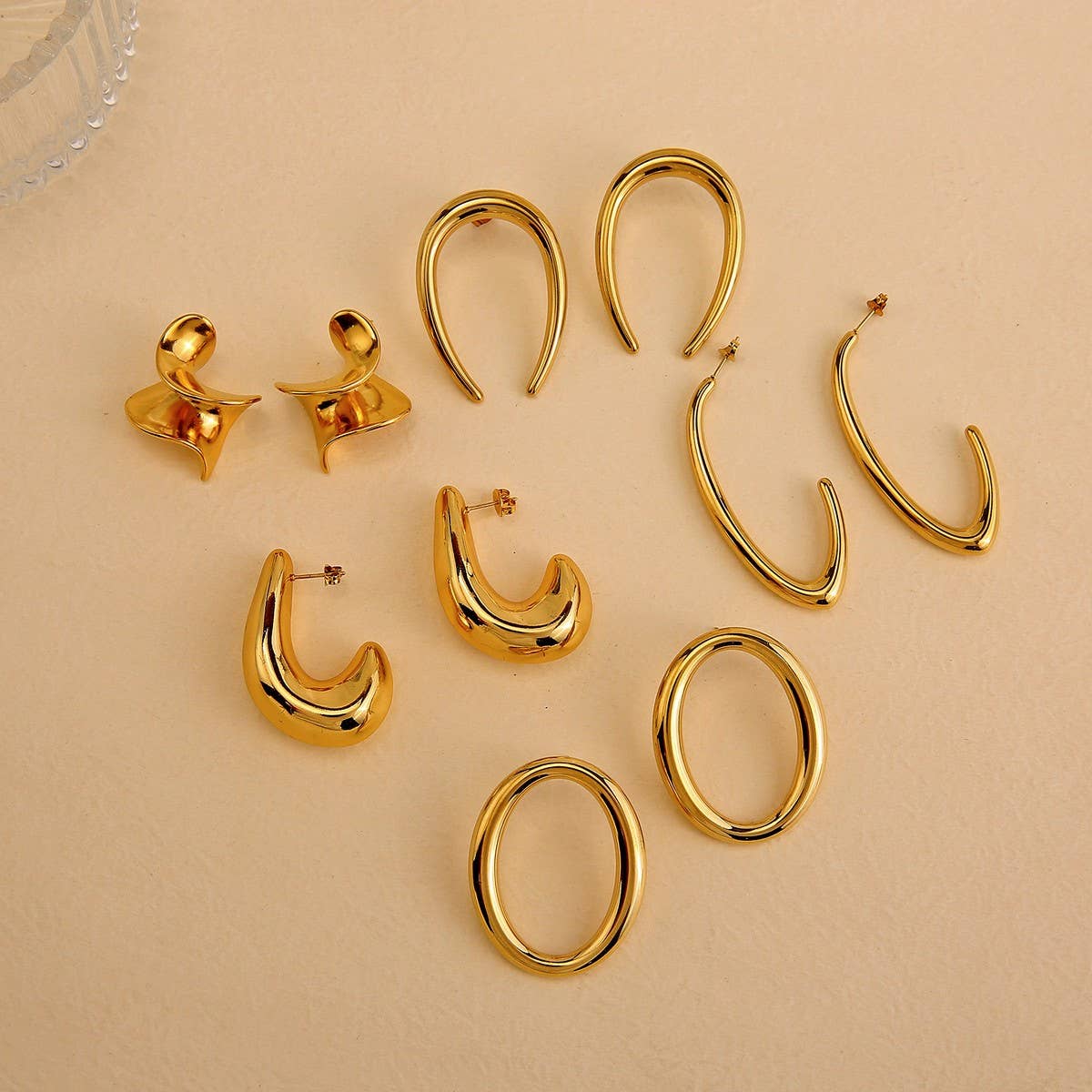 Unique Irregular 18K Steel Titanium Earrings