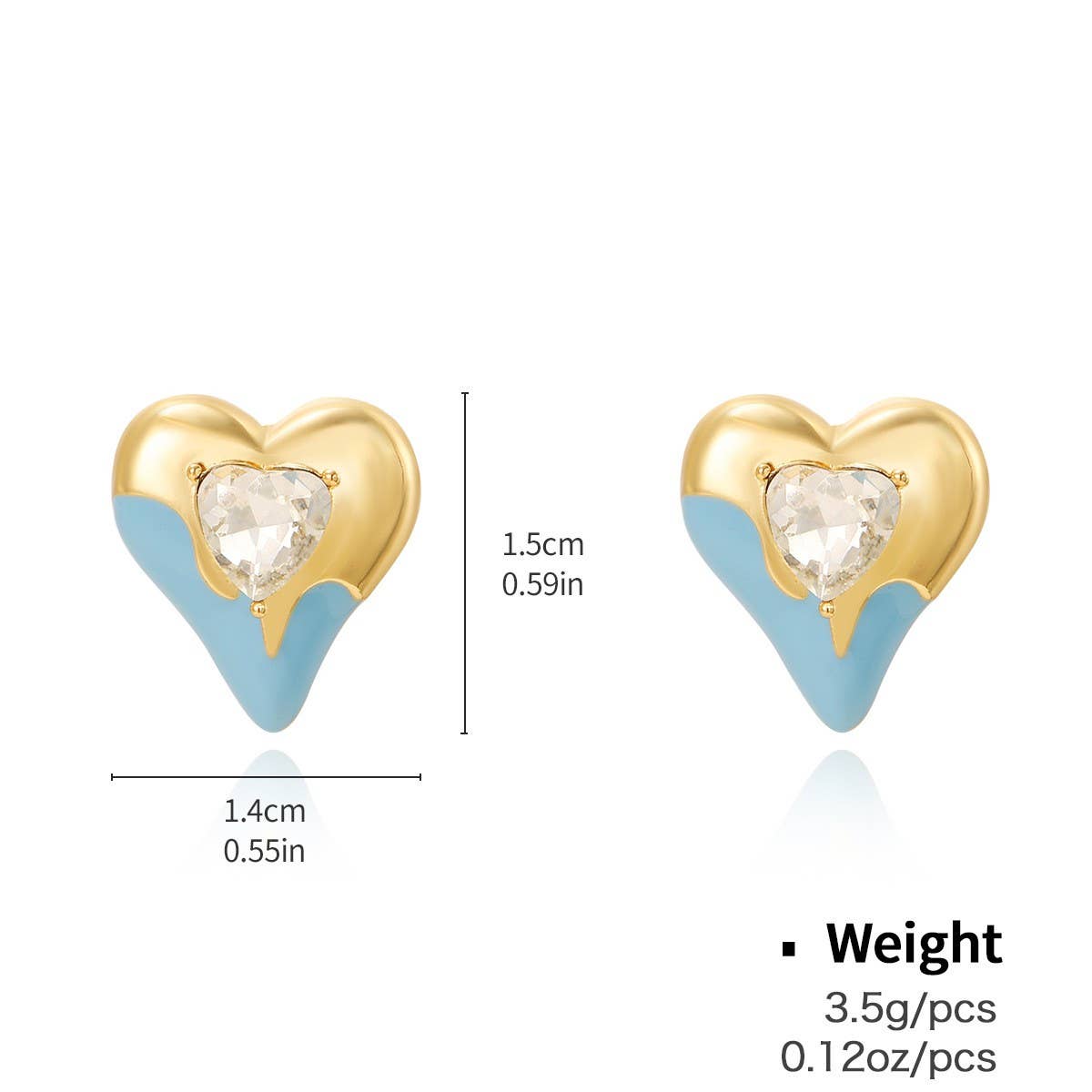WOMEN'S STYLISH GEOMETRIC HEART-SHAPED EARRINGS