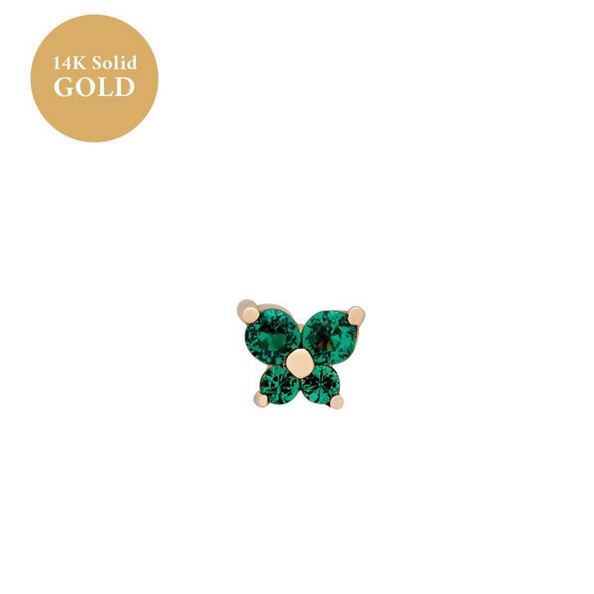 Twelve-stone butterfly earrings for women