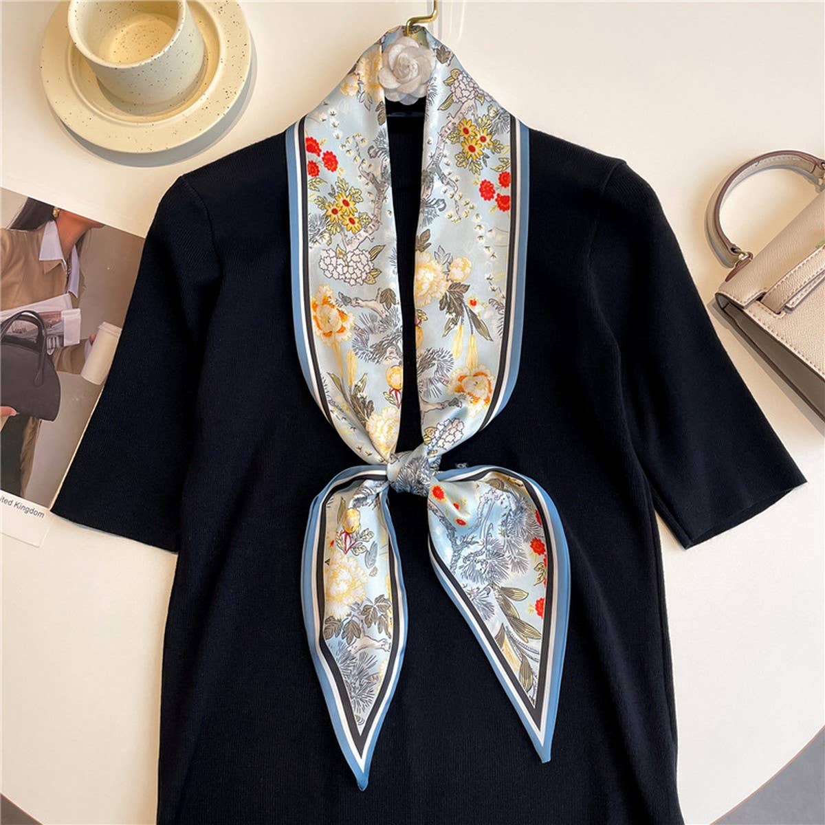 POLKA DOT THIN FASHIONABLE ALL-MATCH HEAD SCARF_CWASC1517