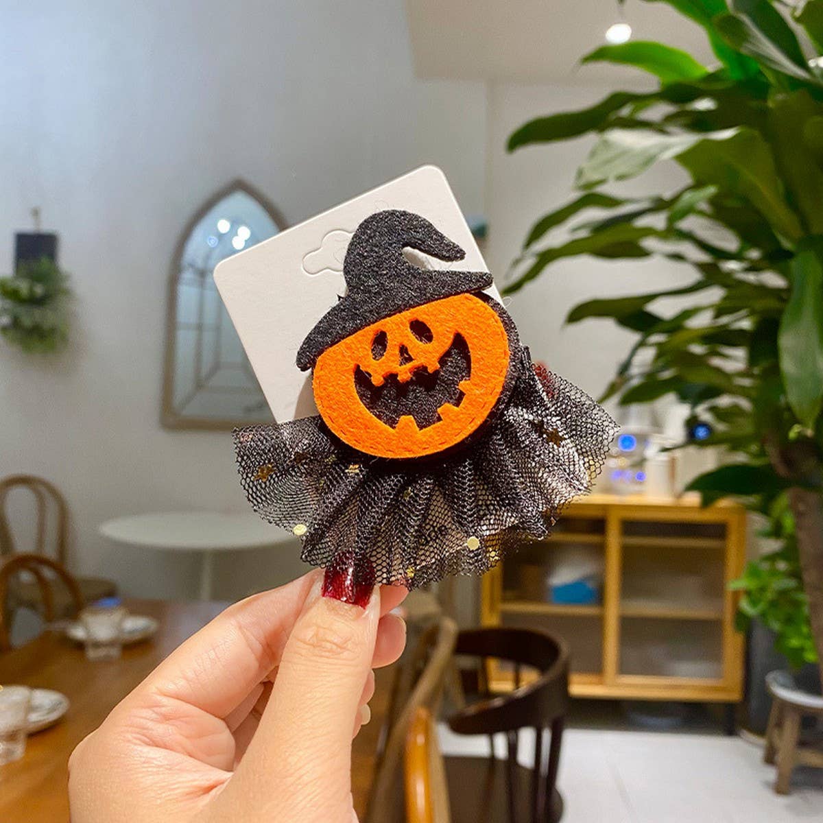 HALLOWEEN MESH DECORATION HAIRPIN COSPLAY PROPS