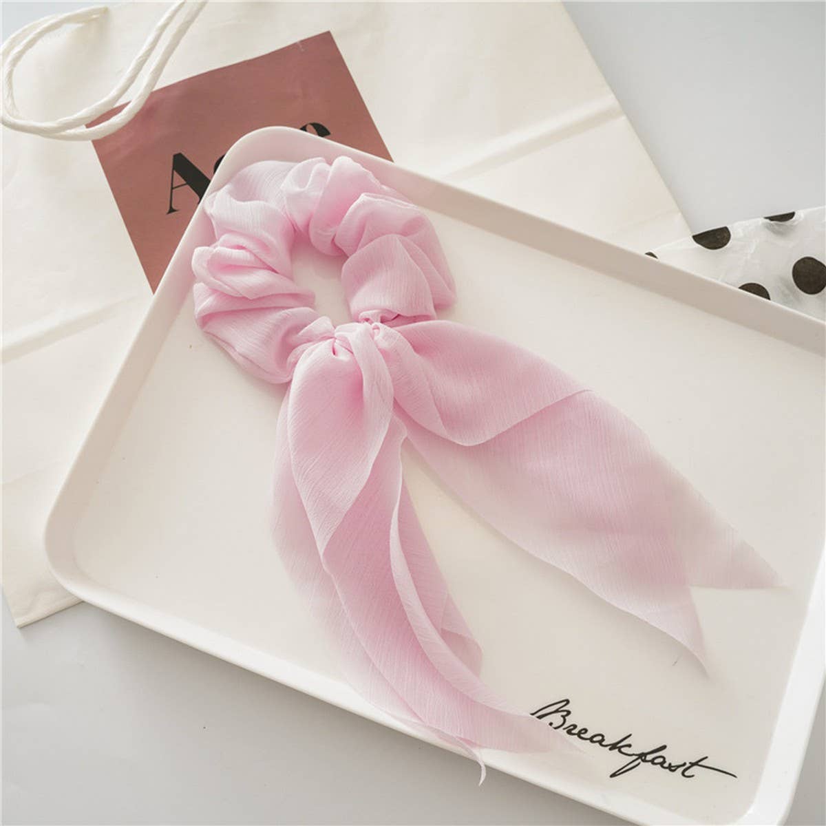 CHIFFON BOW RIBBON TASSEL HAIRBAND HAIRACCESSORIES