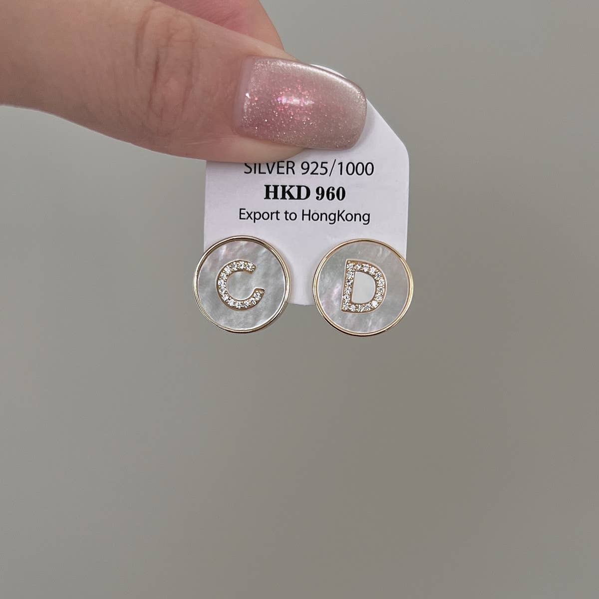 VERSATILE SHELL LETTER EARRINGS
